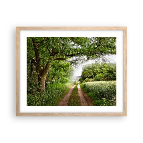 Een poster in een licht eiken lijst - Et in Arcadia ego - 50x40 cm