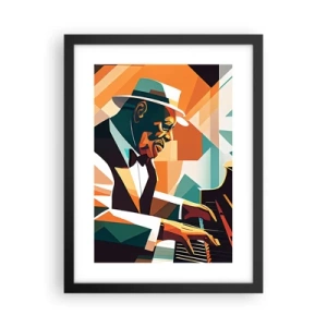 Poster in een zwarte lijst - Al die jazz - 30x40 cm