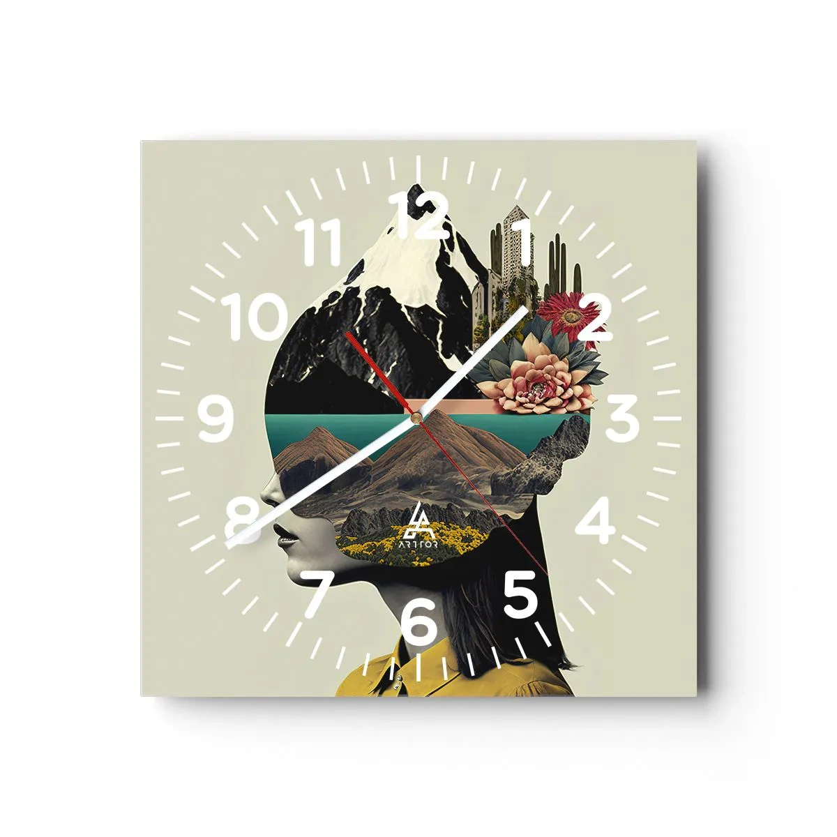 Wandklok - Klok - Vrouw – altijd een mysterie - 40x40 cm