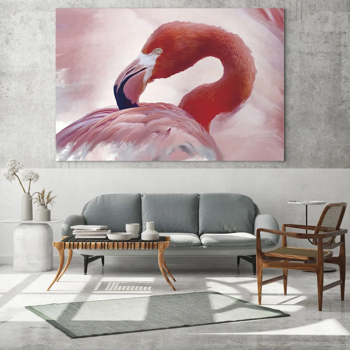 Schilderen op glas - Vogel schoonheid - 120x80 cm
