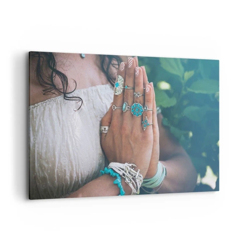 Schilderen op canvas - Welkom in het centrum van het zijn - 120x80 cm