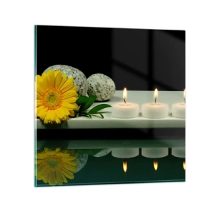 Schilderen op glas - Zintuigen kalmeren - 70x70 cm