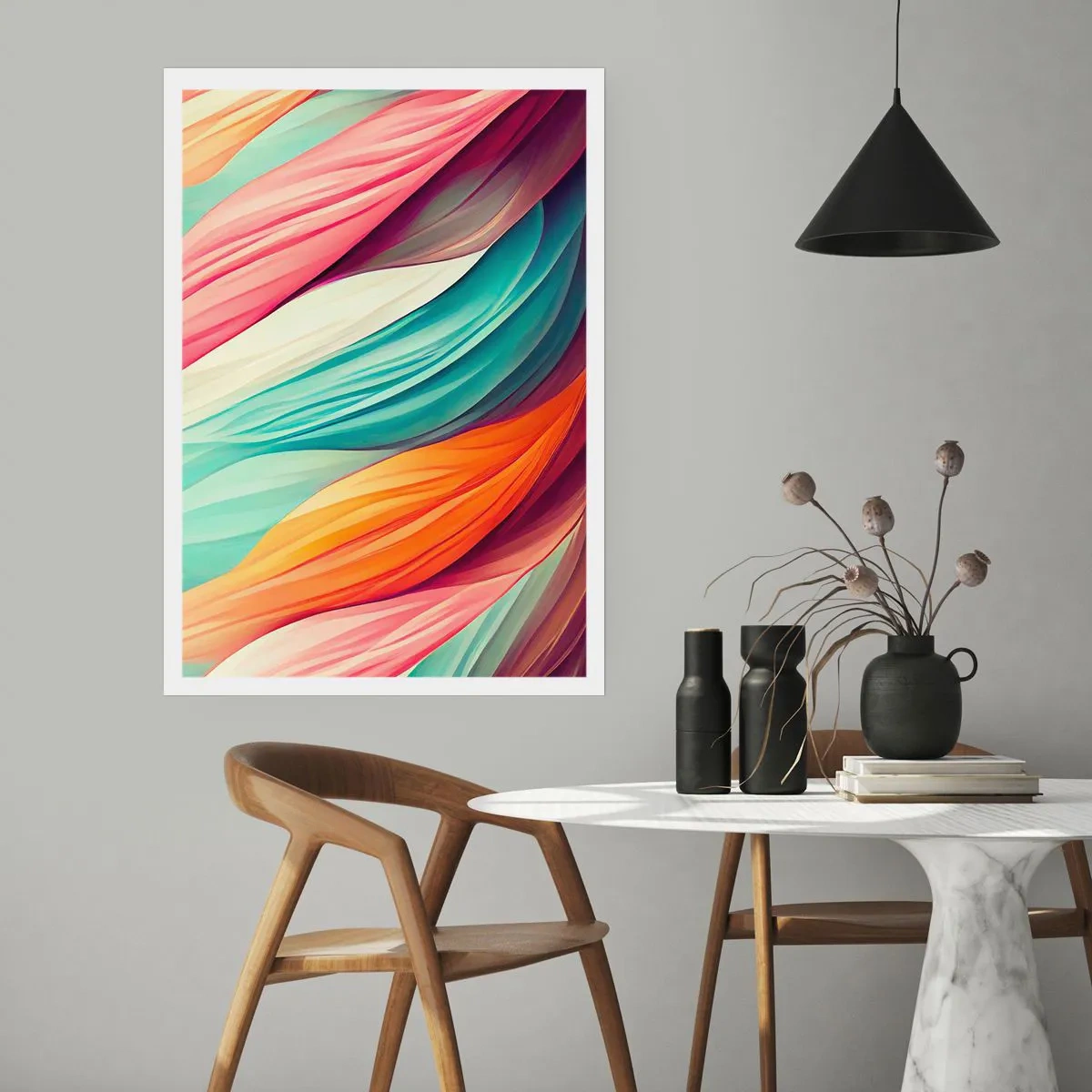 Poster - Regenboog geweven - 50x70 cm