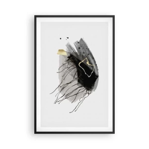 Poster in een zwarte lijst - In zwart en goud - 61x91 cm
