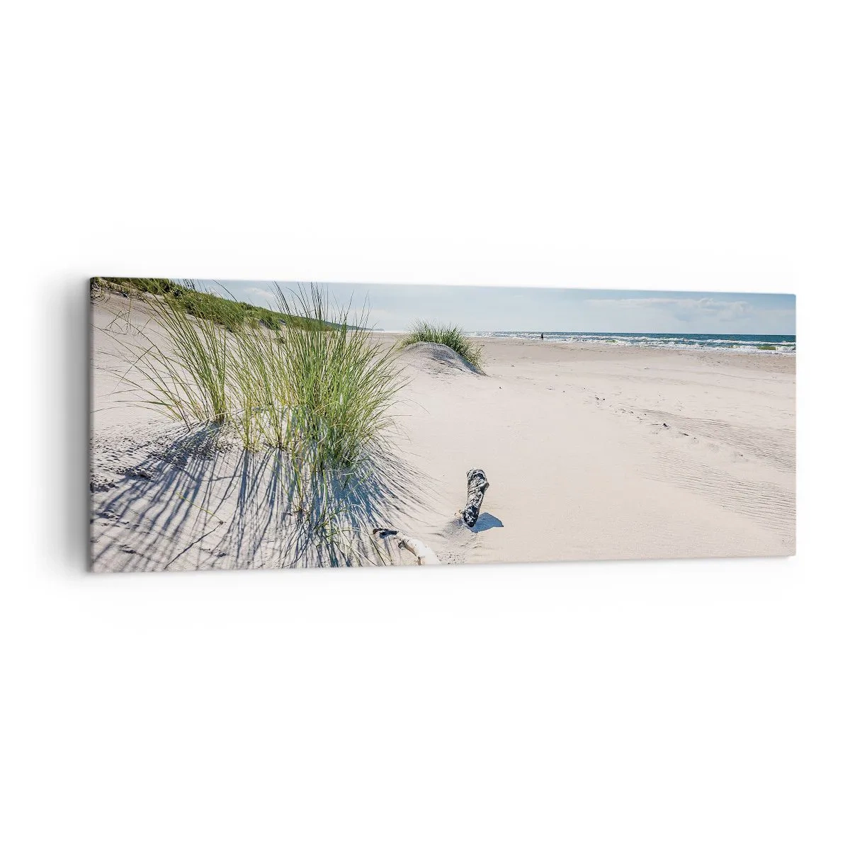 Schilderen op canvas - De mooiste zandstrand? Oostzee-strand - 140x50 cm