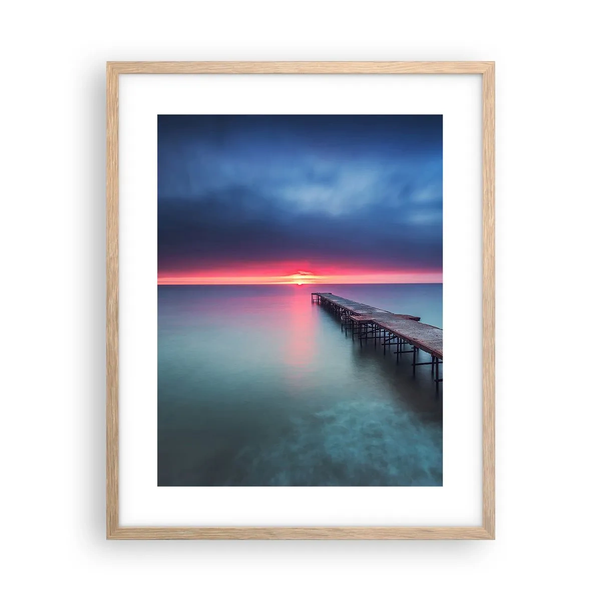 Een poster in een licht eiken lijst - Tussen hemel en aarde - 40x50 cm