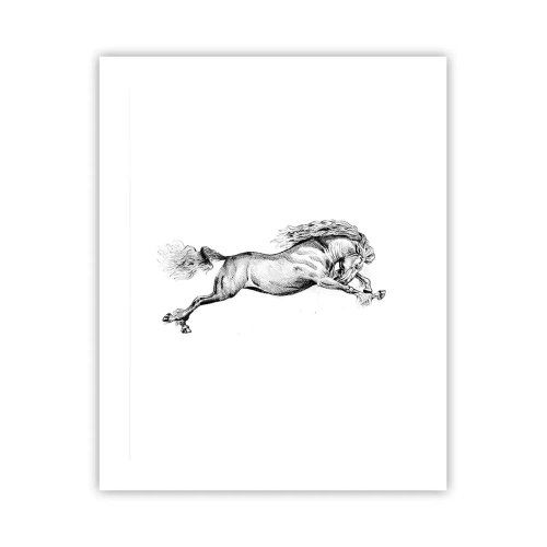 Poster - Vastgehouden in galop - 40x50 cm
