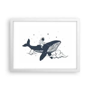 Poster in een witte lijst - Ruimte avontuur - 40x30 cm