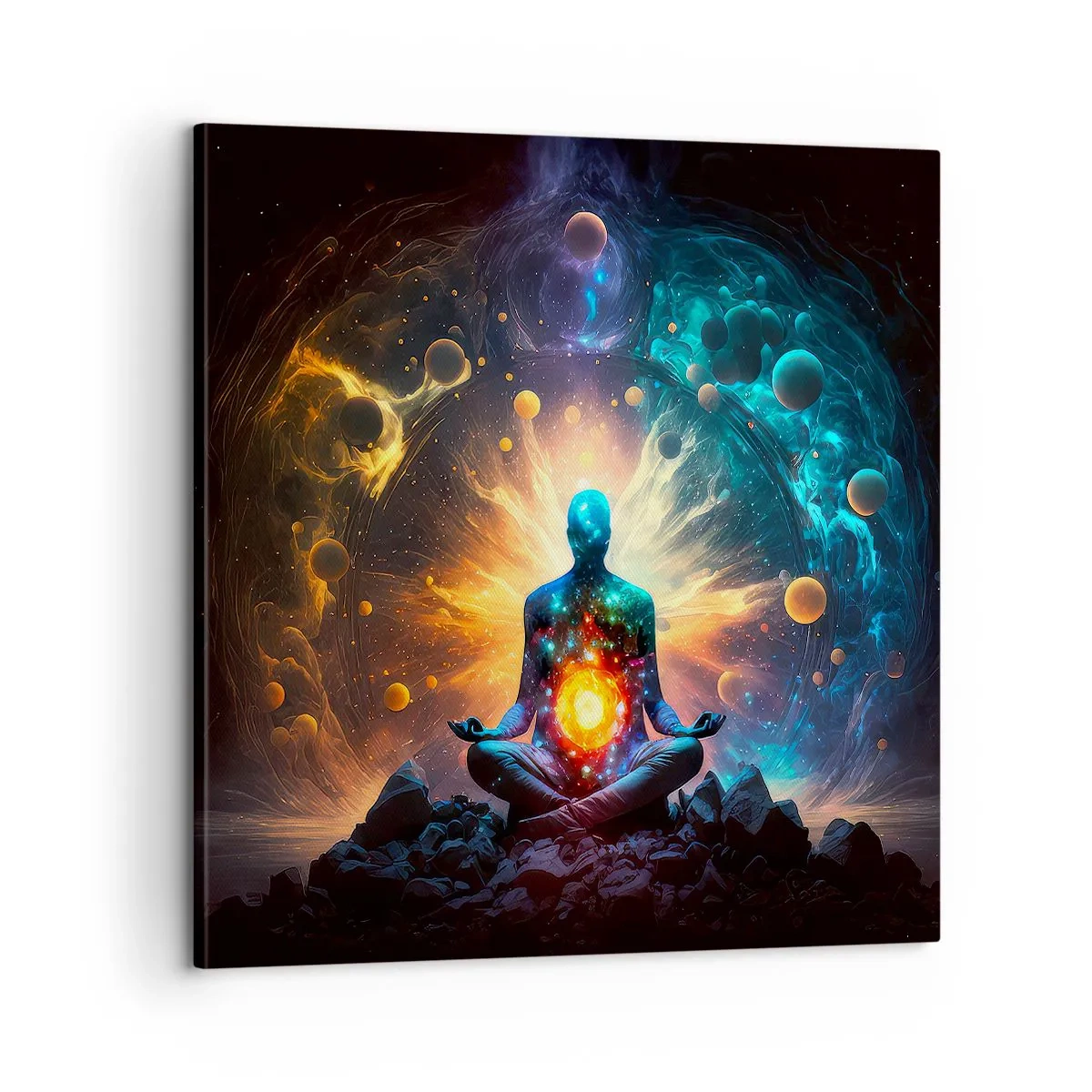 Schilderen op canvas - Kosmische vrede - 60x60 cm