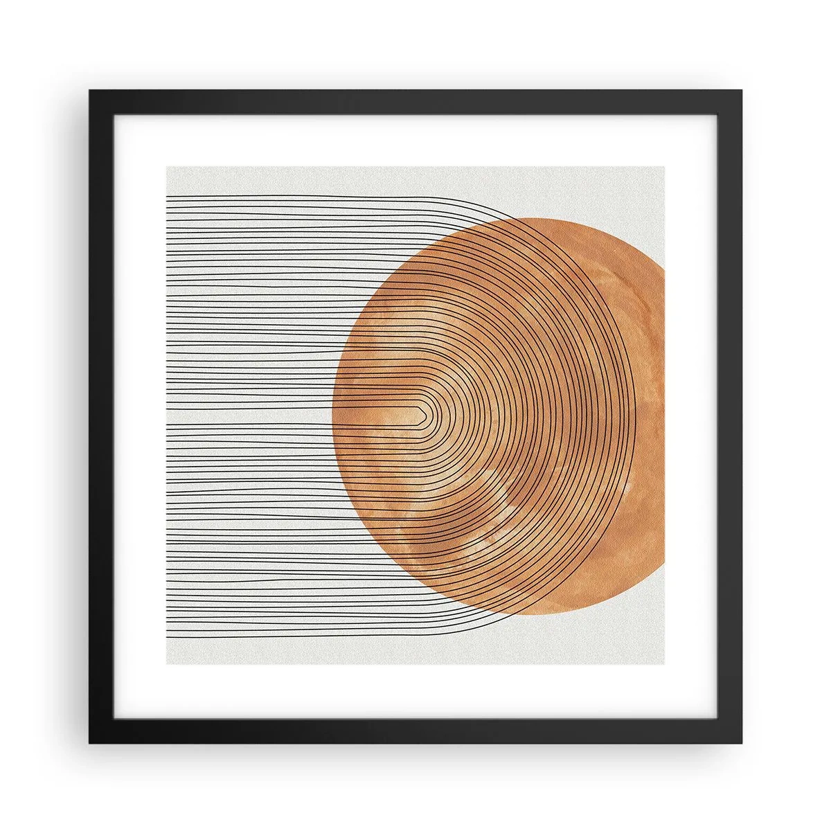 Poster in een zwarte lijst - Zonnige compositie - 40x40 cm