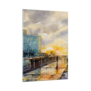 Schilderen op glas - Het leven aan de oever - 50x70 cm