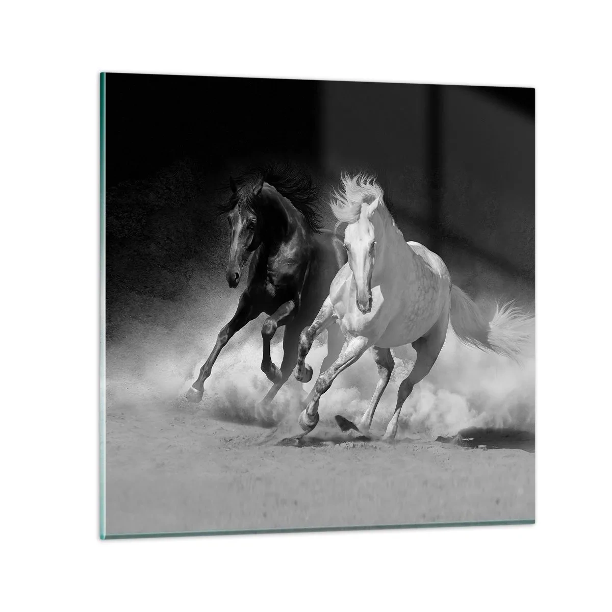 Schilderen op glas - Vrijheidsgalop - 30x30 cm