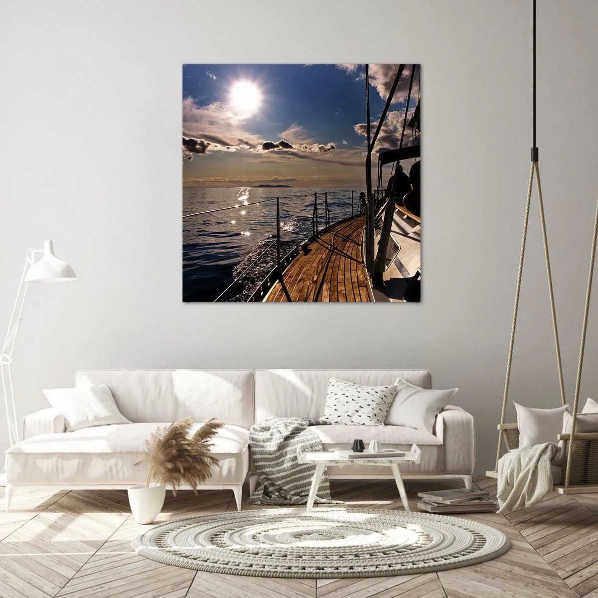 Schilderen op canvas - Zeilen naar de zon - 40x40 cm