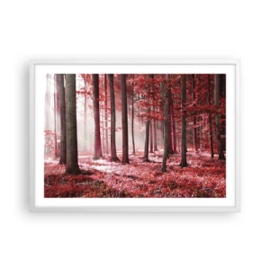 Poster in een witte lijst - Rood is net zo mooi - 70x50 cm