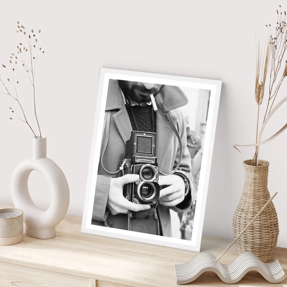 Poster in een witte lijst - Retro stijl - 40x50 cm