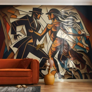 Fotobehang op maat Premium Canvas - Dans van pasie - Kubisme, Dans, Stel