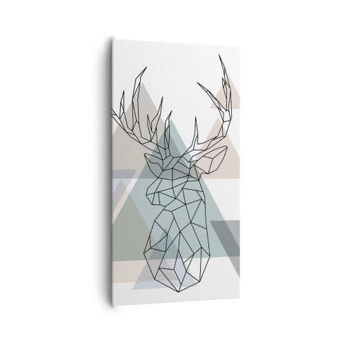 Schilderen op canvas - In een geometrisch bos - 65x120 cm