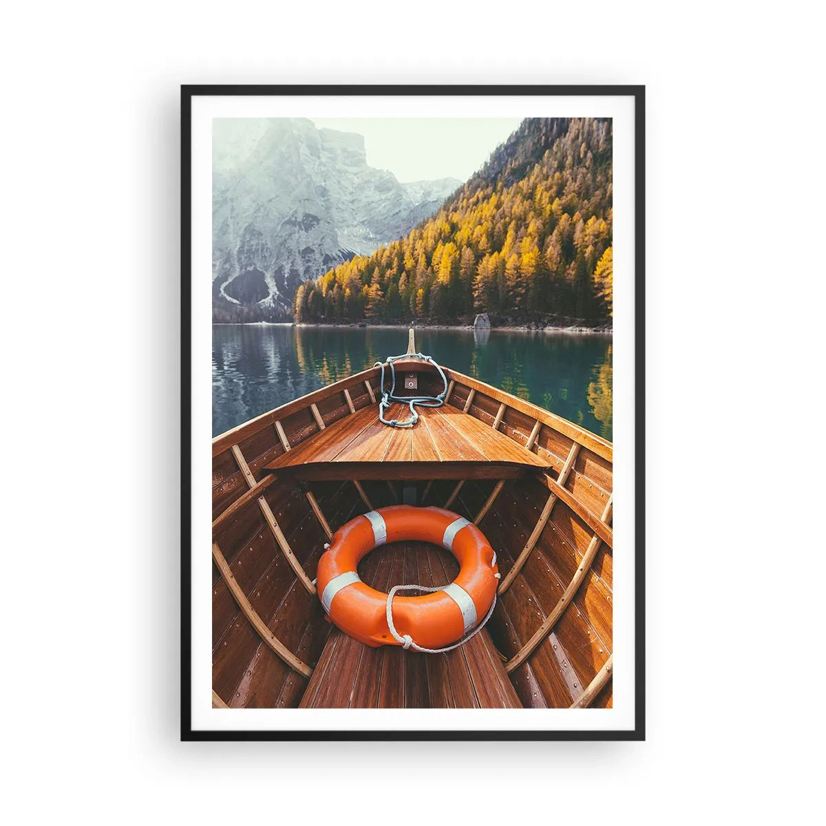 Poster in een zwarte lijst - Bergtocht - 70x100 cm