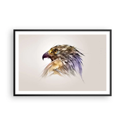 Poster in een zwarte lijst - Portret van een krijger - 91x61 cm