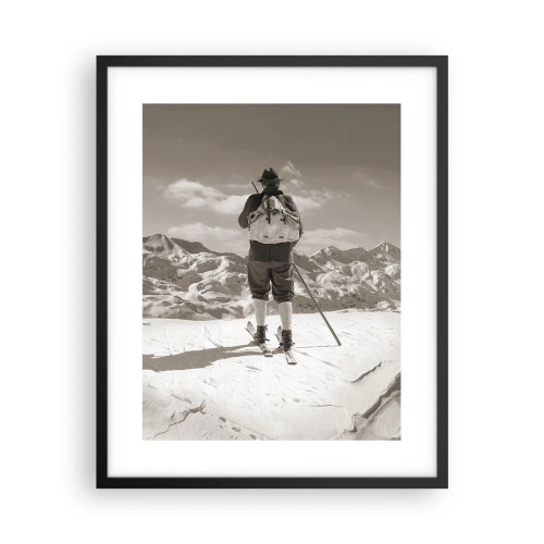 Poster in een zwarte lijst - En de bergen blijven onveranderd - 40x50 cm