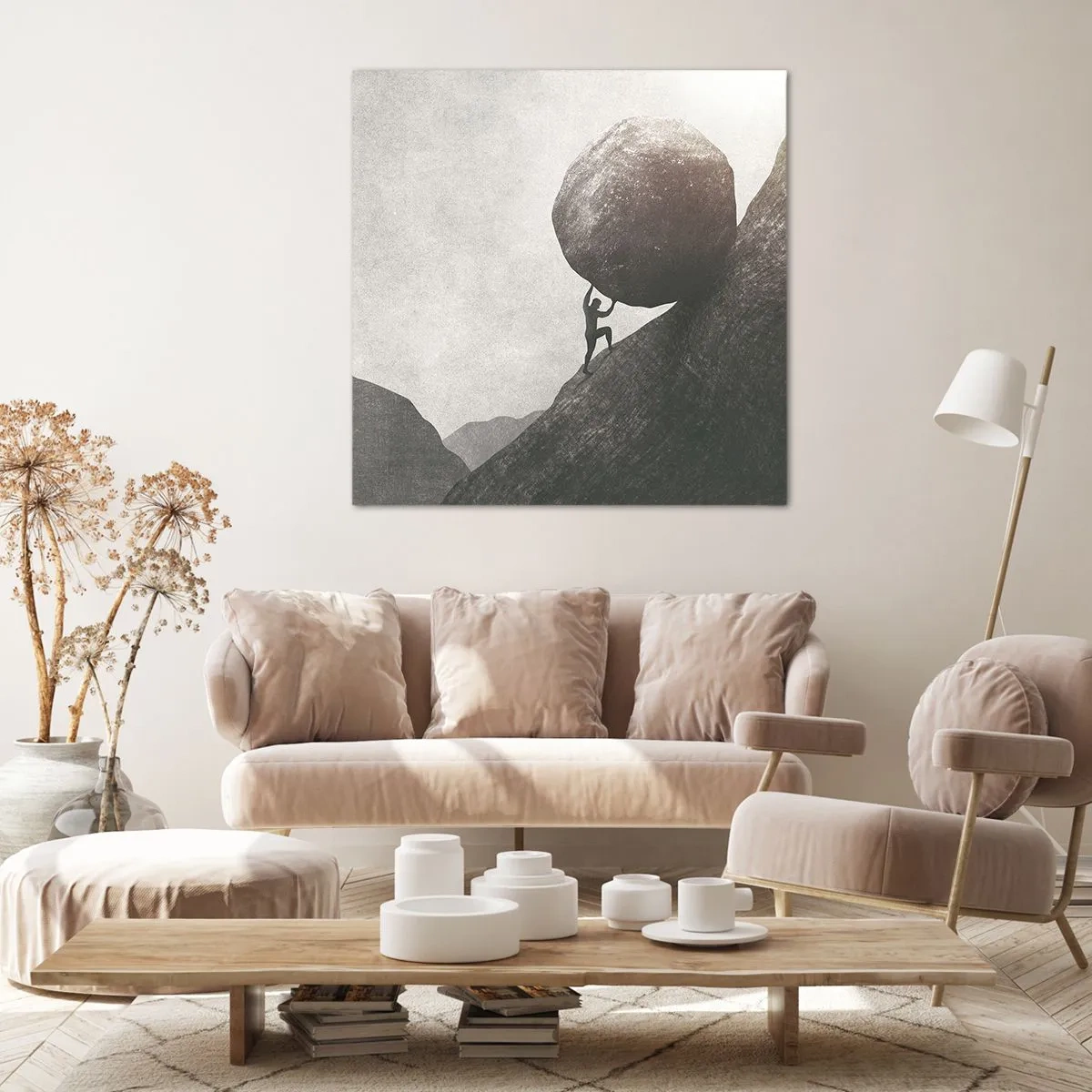 Schilderen op canvas - Ik geloof tegen alle hoop in - 50x50 cm