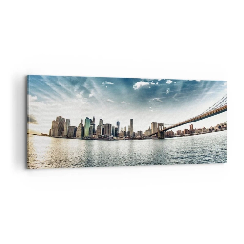 Schilderen op canvas - Het glazen eiland - 100x40 cm