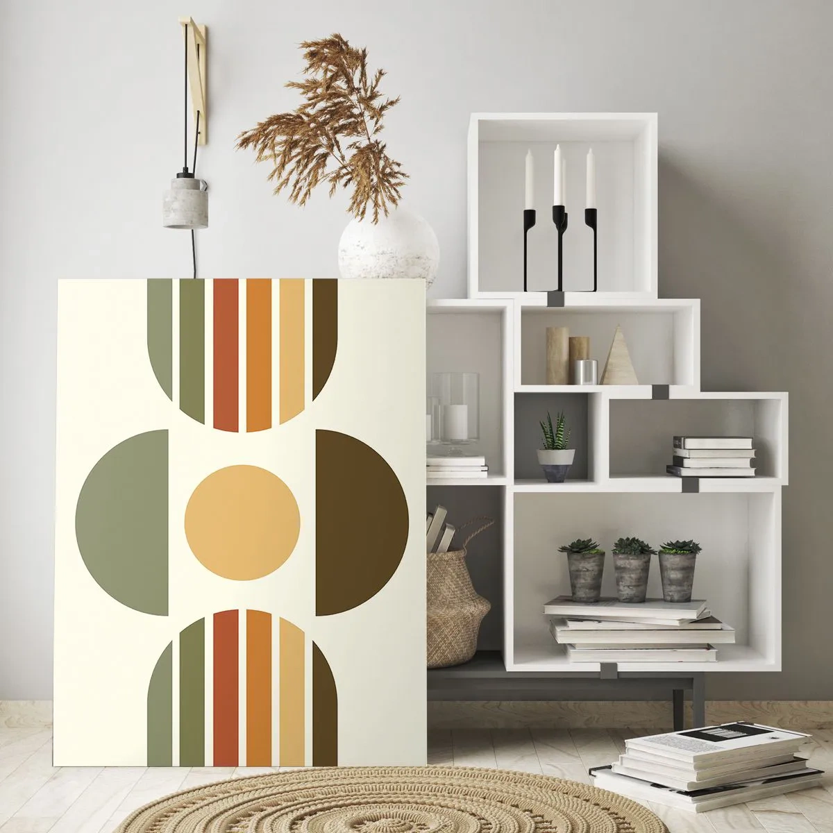 Schilderen op glas - In aardetinten - 80x120 cm