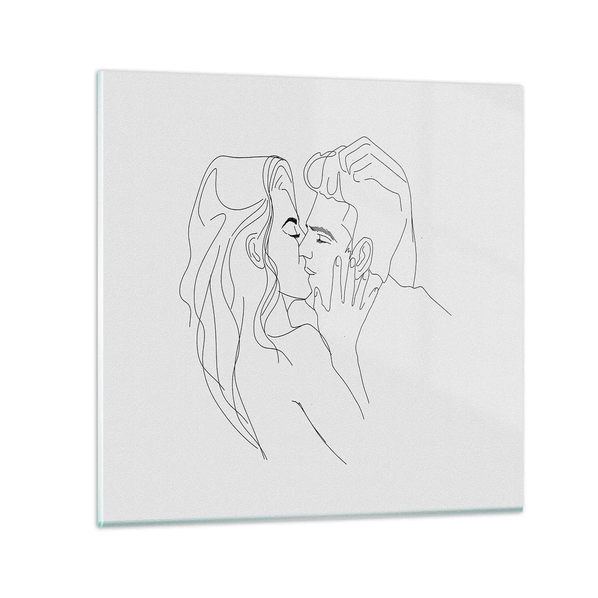 Schilderen op glas - Dezelfde regel - 60x60 cm