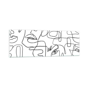 Schilderen op glas - In verwarde emoties - 90x30 cm