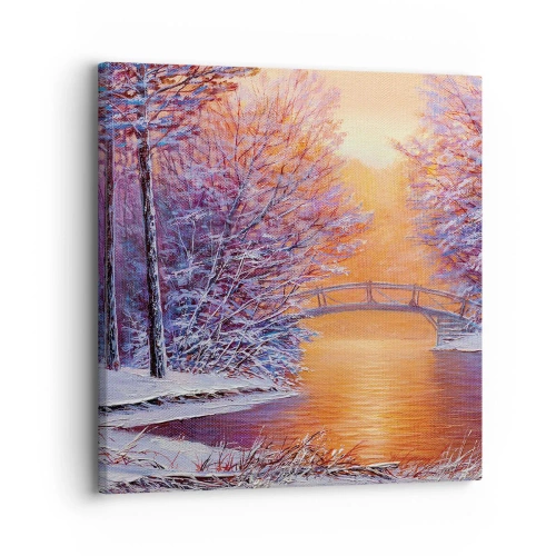 Schilderen op canvas - Laten we elkaar hier ontmoeten - 30x30 cm