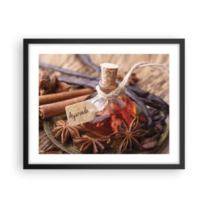 Poster in een zwarte lijst - Naar de eenheid van lichaam en geest - 50x40 cm