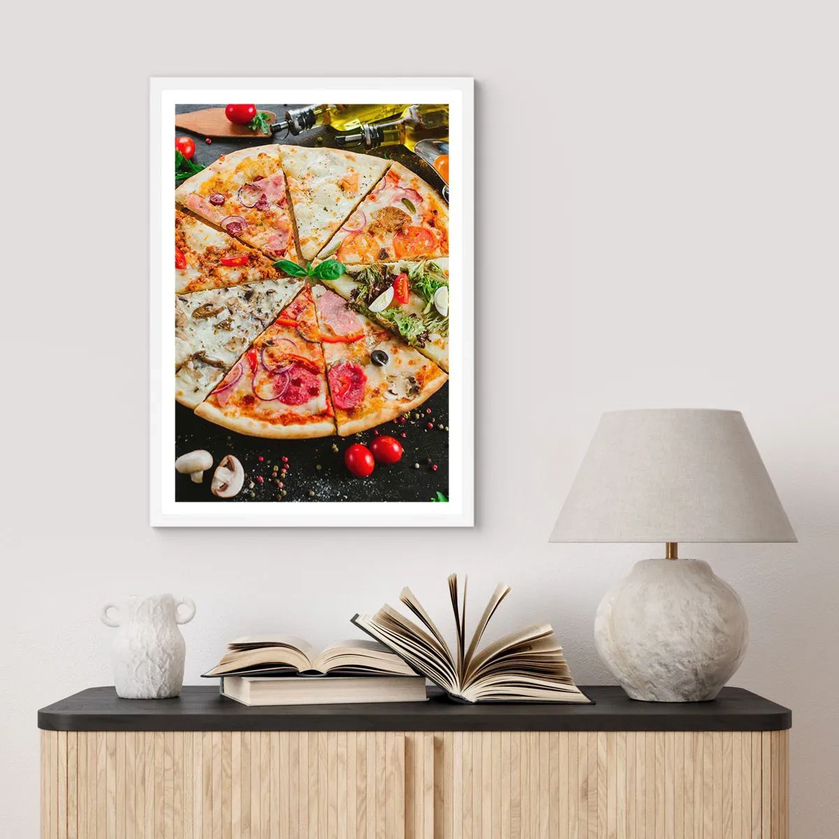 Poster in een witte lijst - Een scala aan smaken - 70x100 cm