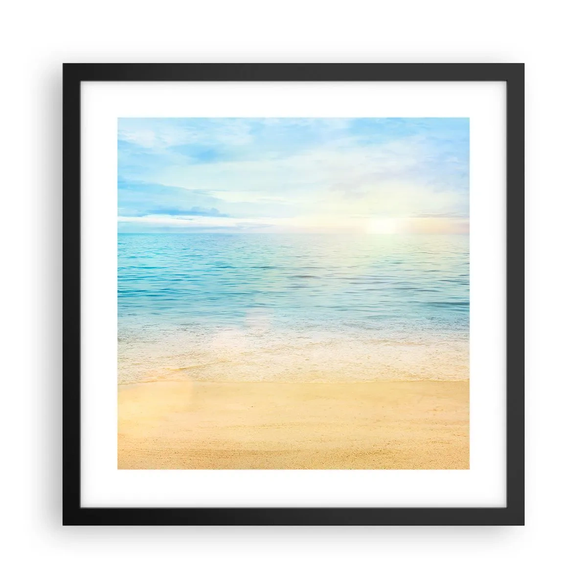 Poster in een zwarte lijst - Groot blauw - 40x40 cm