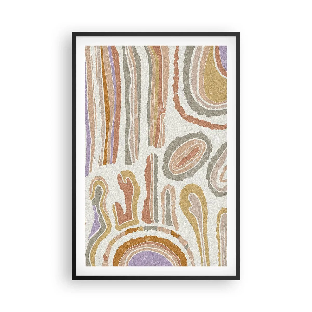 Poster in een zwarte lijst - Kleurrijke doorsneden - 61x91 cm