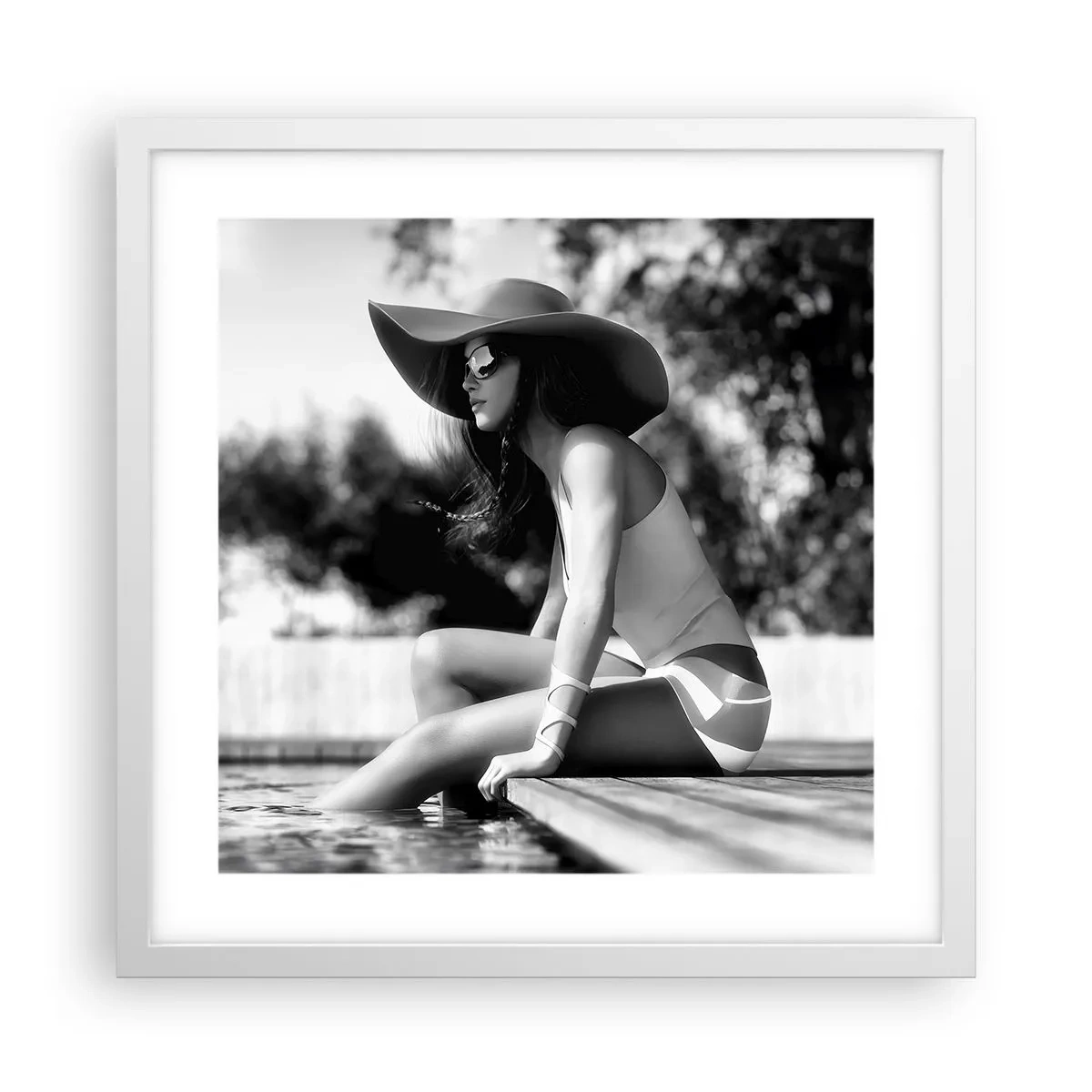 Poster in een witte lijst - Zomerdroom - 40x40 cm