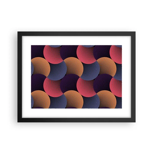 Poster in een zwarte lijst - In een cirkelvormig ritme - 40x30 cm