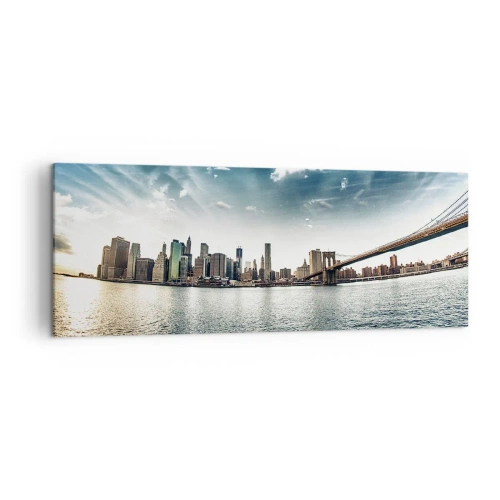 Schilderen op canvas - Het glazen eiland - 140x50 cm