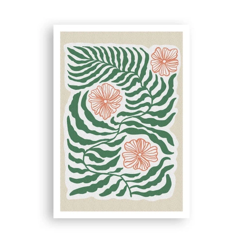 Poster - Bloeiend in het groen - 70x100 cm