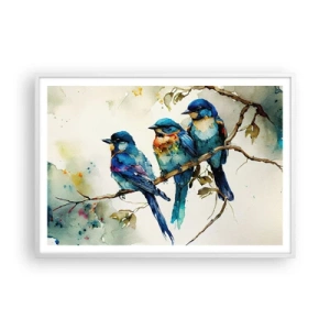 Poster in een witte lijst - Is hij boos geworden? - 100x70 cm