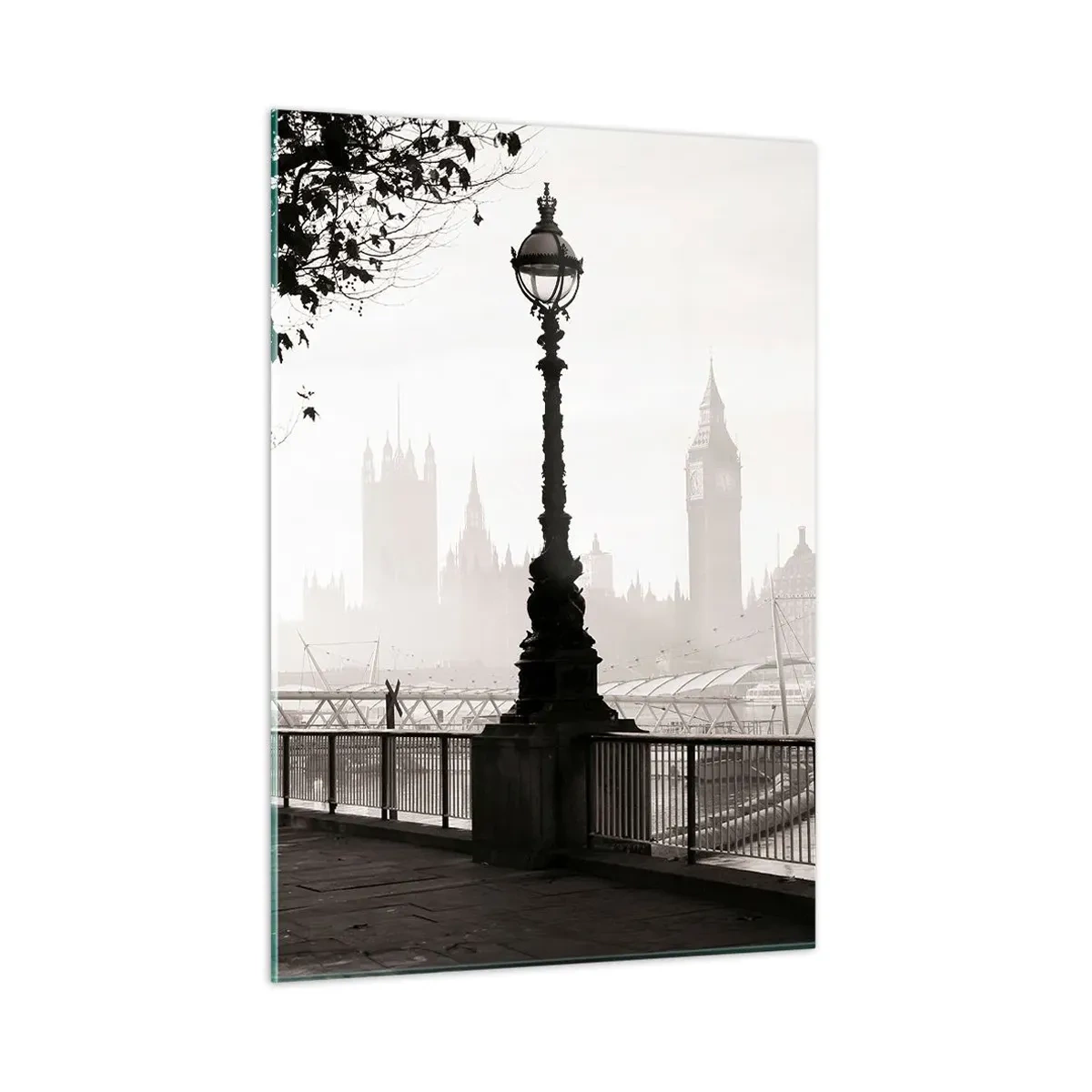 Schilderen op glas - Ochtend in Londen - 50x70 cm