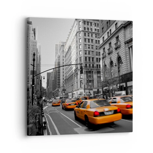 Schilderen op canvas - De zonnen van grote steden - 30x30 cm