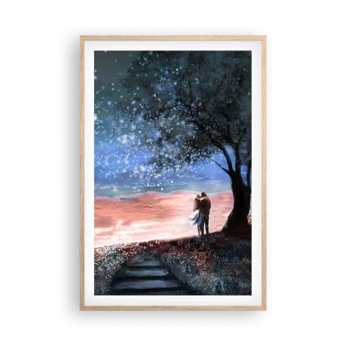 Een poster in een licht eiken lijst - Een sterrenspektakel - 61x91 cm