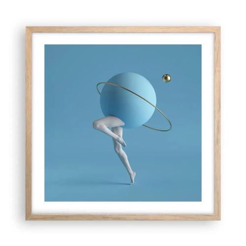 Een poster in een licht eiken lijst - En de planeten zijn gek geworden - 50x50 cm