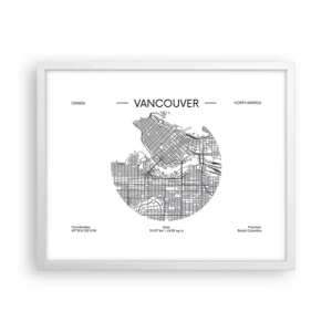 Poster in een witte lijst - Anatomie van Vancouver - 50x40 cm