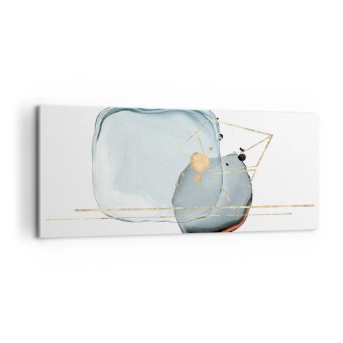 Schilderen op canvas - Een studie van druppels - 100x40 cm