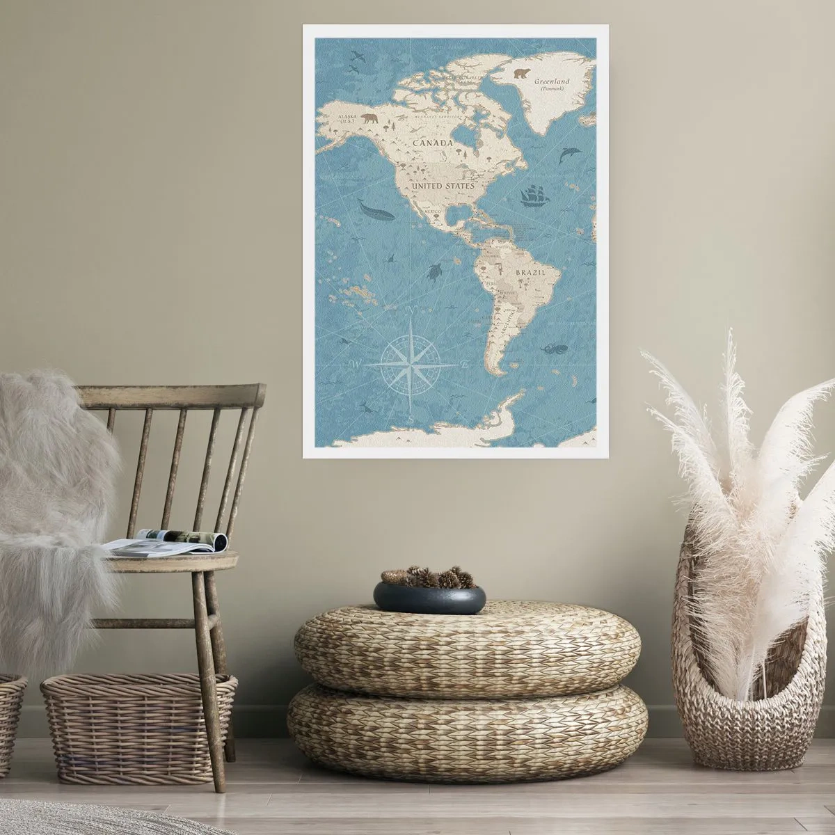 Poster - De wereld binnen handbereik - 30x40 cm