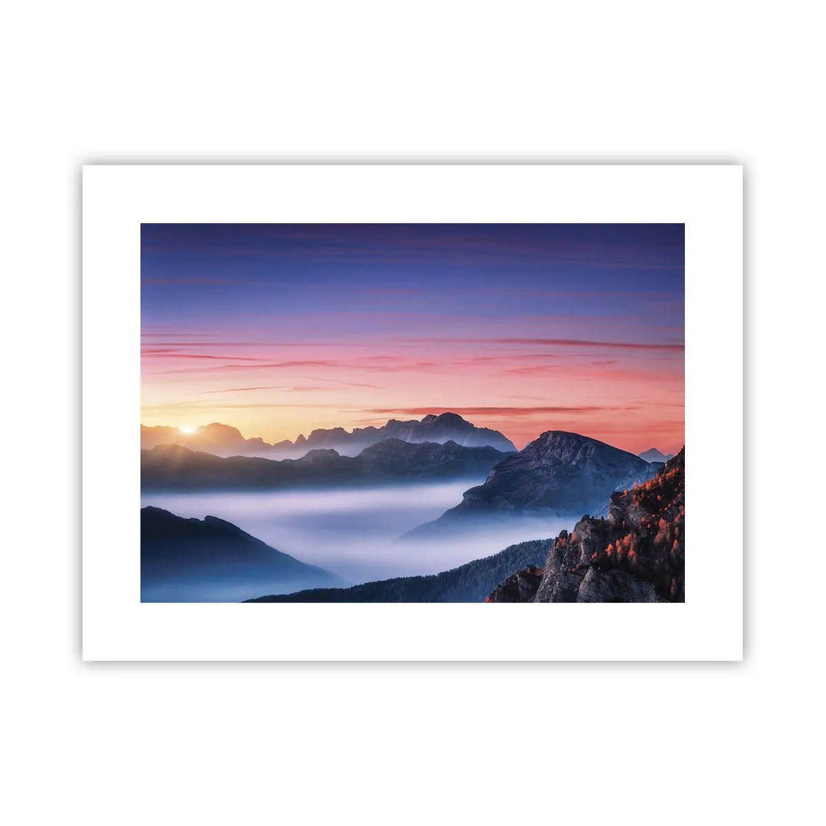 Poster - Over de valleien - 40x30 cm