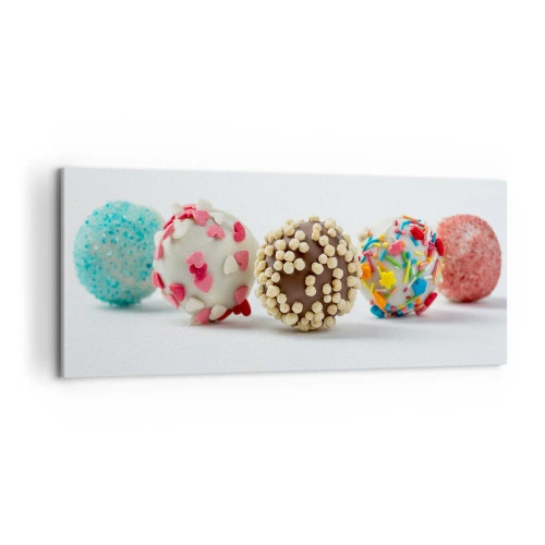 Schilderen op canvas - Het leven kan zoet zijn - 100x40 cm