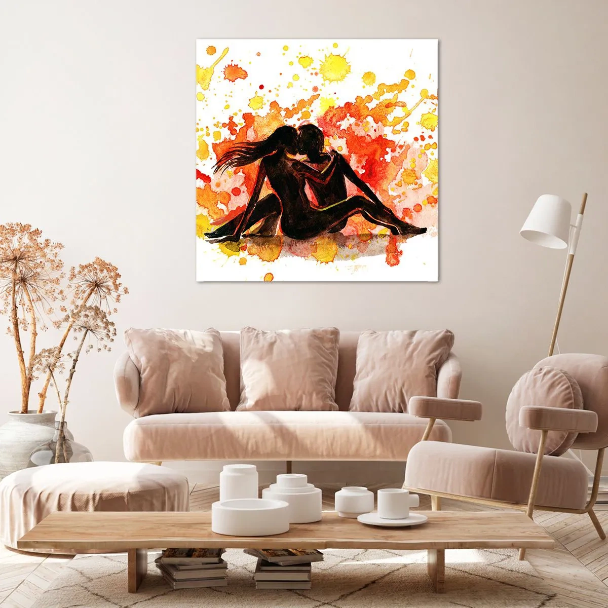 Schilderen op canvas - En er was licht - 60x60 cm