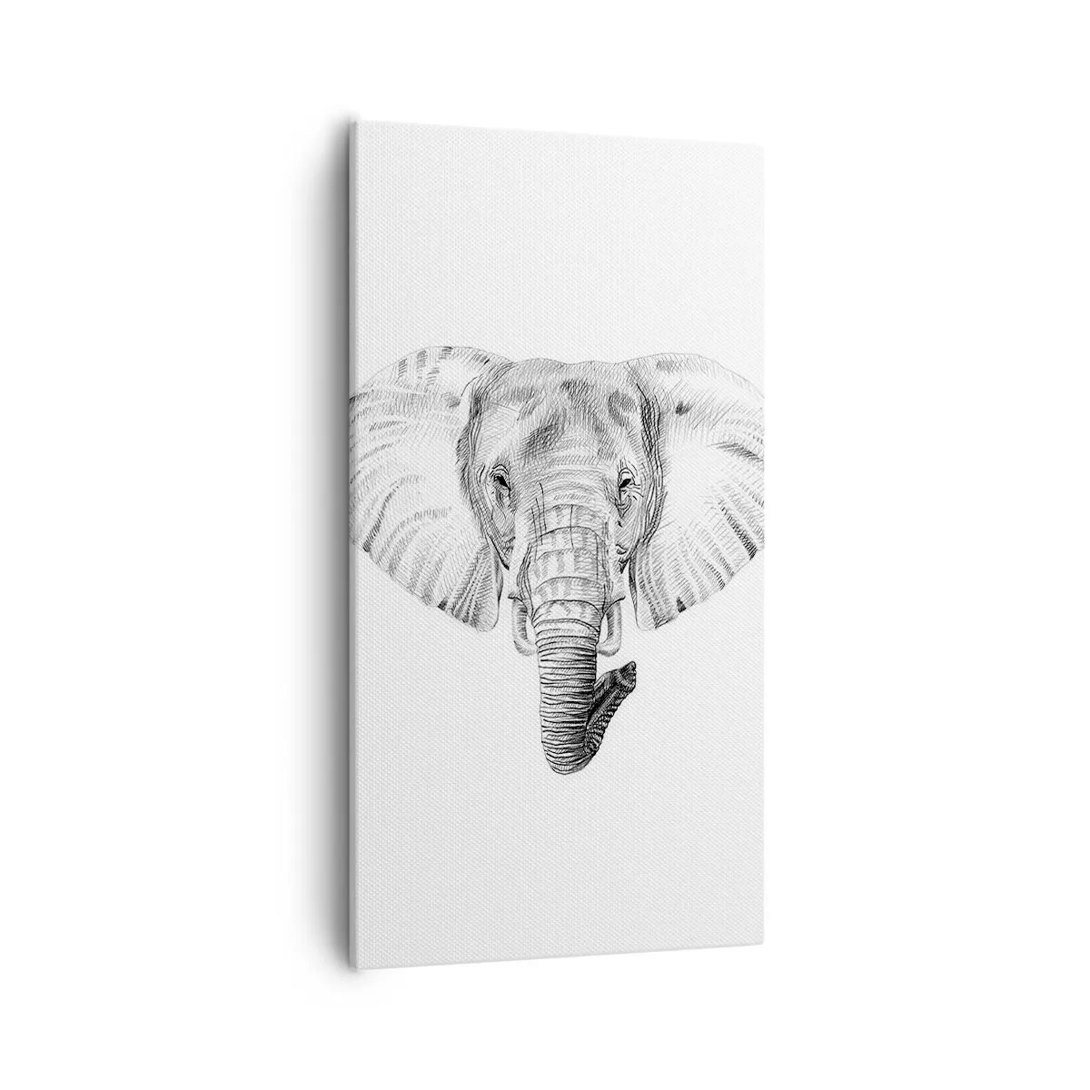 Schilderen op canvas - "Er was een olifant, zo groot als - een olifant" - 55x100 cm